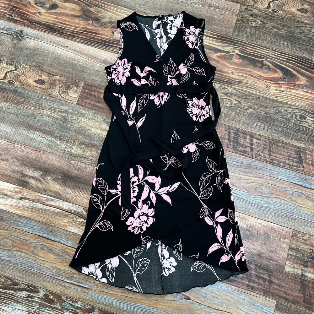 PS Perseption Floral Print Sleeveless with Tie Bow Dress